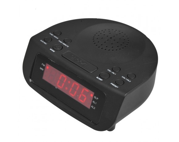 MYRIA MF394 Alarm clock radio, FM/MW, black