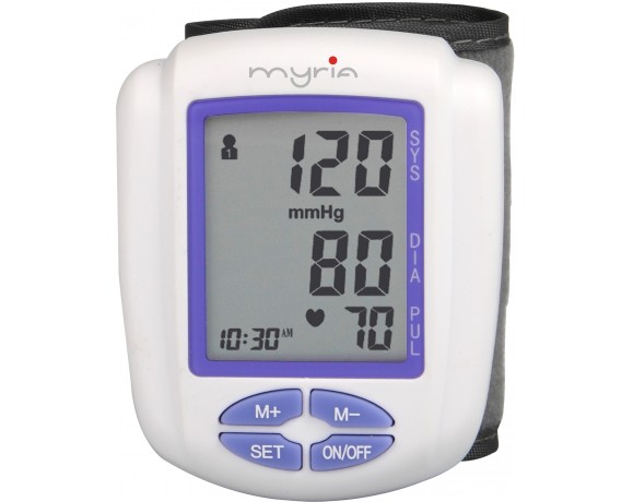 MYRIA MY4810 Wrist blood pressure monitor, 120 memory locations