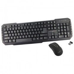 MYRIA MY8509 wireless keyboard and mouse kit, USB, black