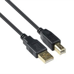 Cablu USB A - USB B MYRIA MY8715, 3m, negru