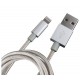 Cablu de date Lightning pentru iPhone, MYRIA MY9010SV, 1m, Argintiu