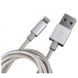 Cablu de date Lightning pentru iPhone, MYRIA MY9010SV, 1m, Argintiu