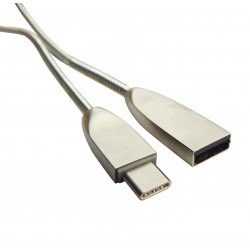 Cablu de date USB Type C MYRIA MY9014, Silver