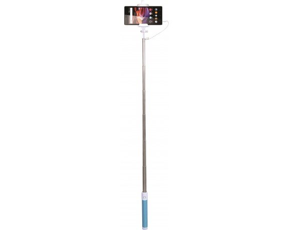 Stick pentru selfie MYRIA MY9021, cu fir, blue
