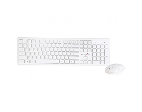 Kit tastatura si mouse fara fir MYRIA MY8520, USB, alb