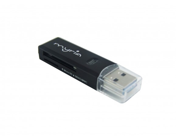 Cititor de carduri MYRIA MY8024, USB 3.0, SD/microSD, negru