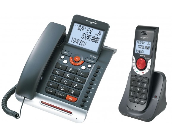 Telefon de birou cu receptor MYRIA MY9046, negru