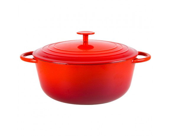 MYRIA MY4172 Cast iron cooking pot, 28cm, 6l, red