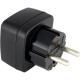 MYRIA MY2334 UK-EU Plug adapter, 3500W, black
