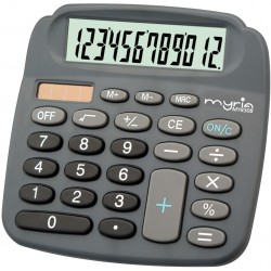 MYRIA MY8308 Desktop calculator, 12 digits, gray