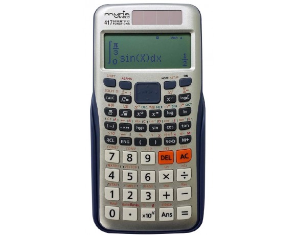 Calculator de birou MYRIA MY8310, 417 functii, albastru-argintiu