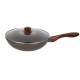 MYRIA MY4088 Marble WOK with glass lid, 28cm, brown