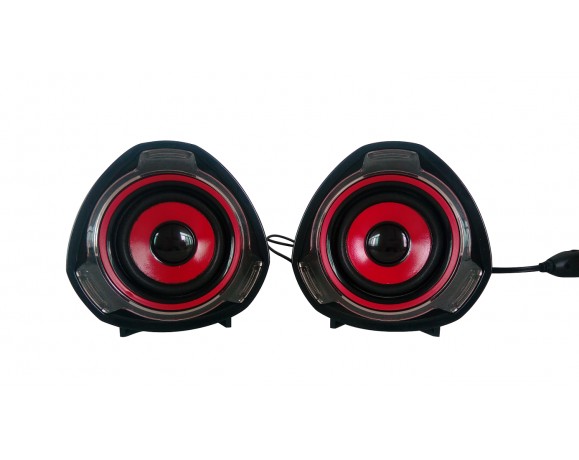 MYRIA MY8047 2.0 Speaker system, 16W, black-red