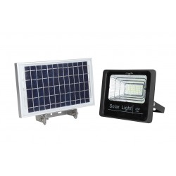 Proiector LED cu panou solar MYRIA MY2245, 30W, 2100 lumeni, IP65, argintiu