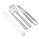 MYRIA MY4400 11 Pieces barbeque tools set, stainless steel, silver