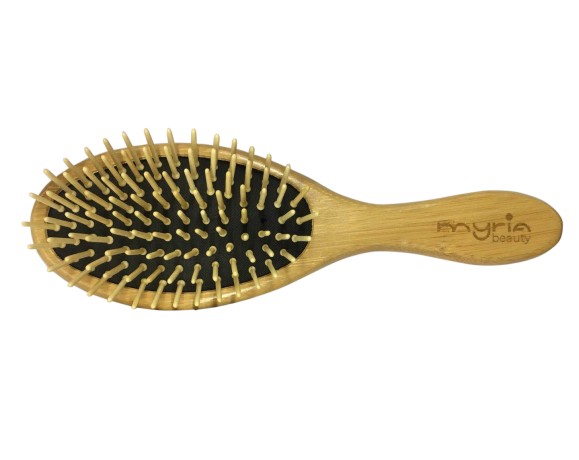 MYRIA MY4838 Bamboo antistatic hairbrush, brown