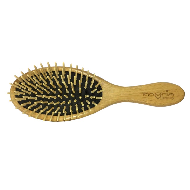 MYRIA MY4838 Bamboo antistatic hairbrush, brown