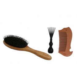 MYRIA MY4837 Hair care set: Hairbrush, hair comb, brush cleaning accessory